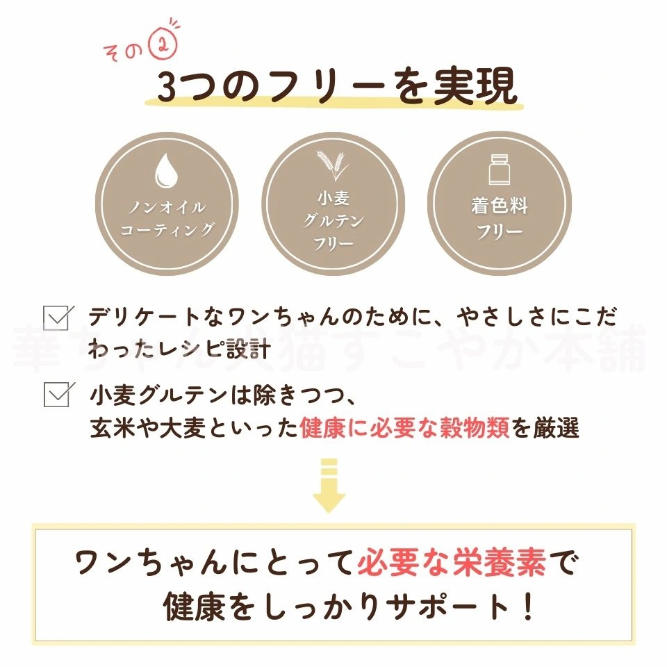 ドッグフードやわかの特徴3