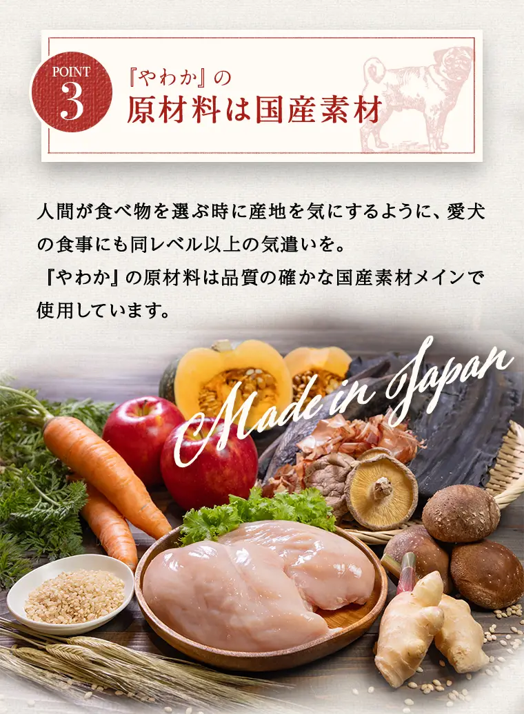 ドッグフードやわかの特徴11