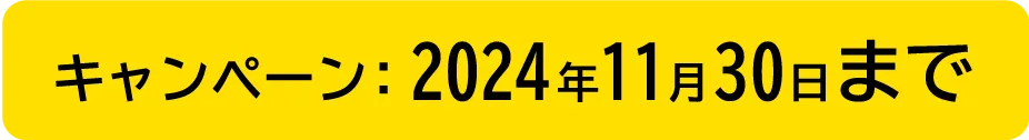 キャンペーン期間は2024年10月31日まで